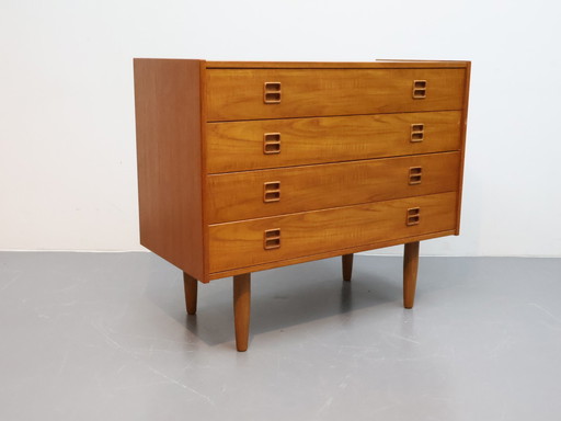 Vintage ladekast Teak 4 Laden