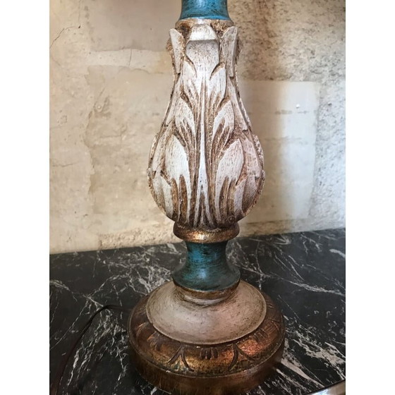 Image 1 of Venetiaanse vintage lamp in verguld hout, 1970