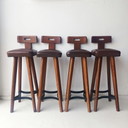 3 + 1  Vintage brutalist barkruk