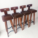 3 + 1  Vintage brutalist barkruk