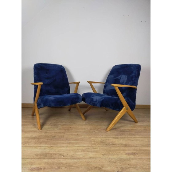 Image 1 of Paar vintage fauteuils van Bengt Ruda voor Nordiska Kompaniet, Zweden 1950