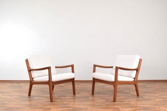 Image 1 of Mid Century Deense Teakhouten Loungestoelen Door Ole Wanscher Voor Cado, 1960S, Set Van 2