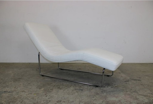 Rolf Benz680 Echt Leer Witte Relaxfauteuil 3X Verstelbaar