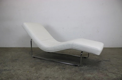 Rolf Benz680 Echt Leer Witte Relaxfauteuil 3X Verstelbaar