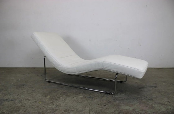 Image 1 of Rolf Benz680 Echt Leer Witte Relaxfauteuil 3X Verstelbaar