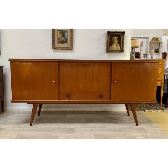 Image 1 of Vintage Scandinavisch teakhouten dressoir, jaren 1960