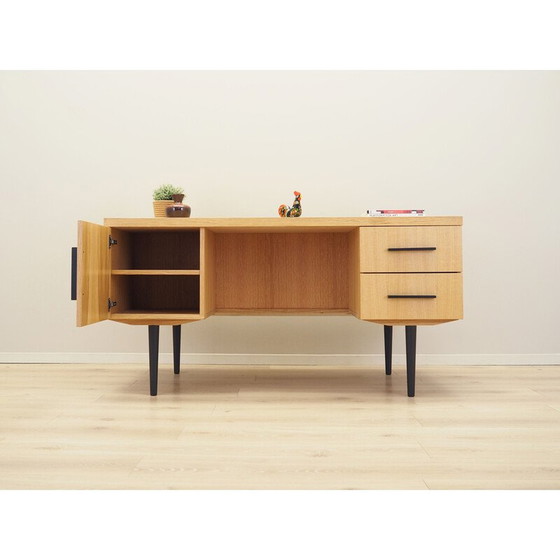 Image 1 of Eikenhouten bureau, Scandinavisch ontwerp