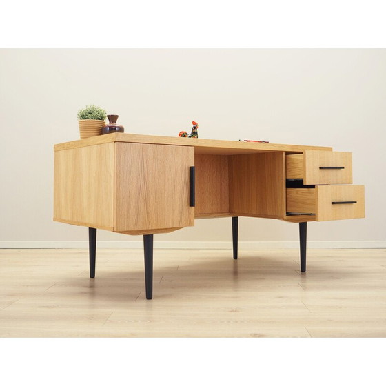 Image 1 of Eikenhouten bureau, Scandinavisch ontwerp