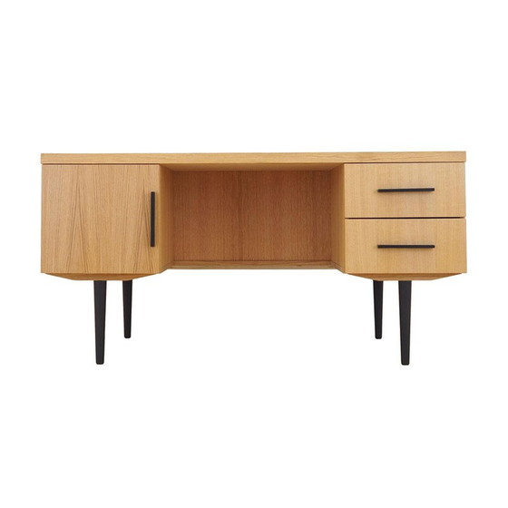 Image 1 of Eikenhouten bureau, Scandinavisch ontwerp