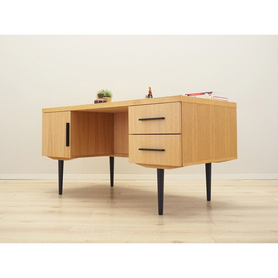 Image 1 of Eikenhouten bureau, Scandinavisch ontwerp