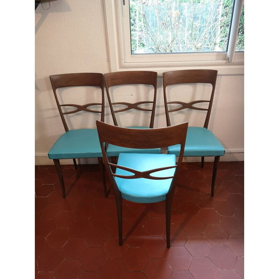 Image 1 of Set van 4 vintage stoelen van Melcchior Bega, Italië 1950-1960