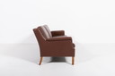 Vintage bruine leren bank