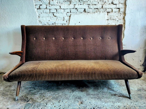 Set Mid Century bank En 2 Fauteuils Scandinavisch Design