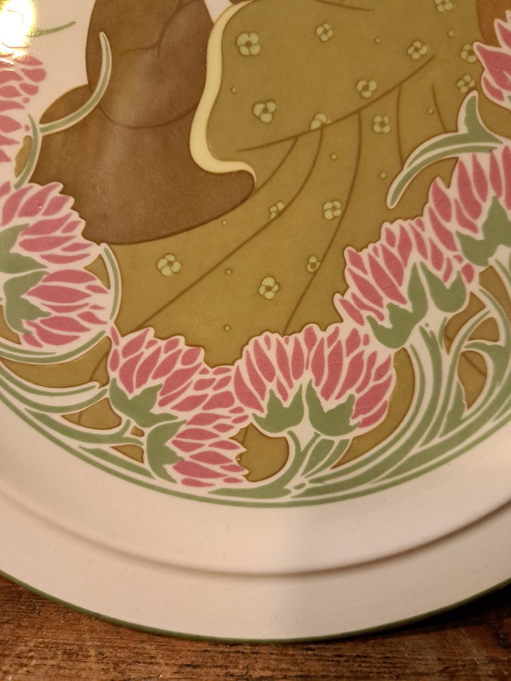 Image 1 of 1 X Luneville France Rond Sierbord Art Nouveau Jugend Stijl