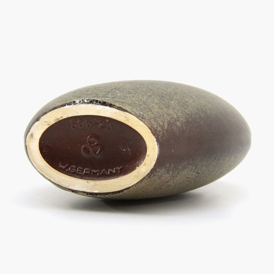 Image 1 of Vintage vaas van keramiek en murano glas door Scheurisch, Italië 1980