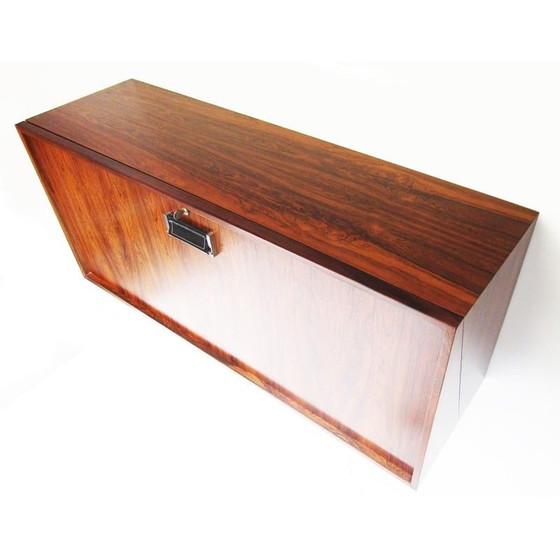 Image 1 of Vintage rozenhouten wandlowboard van Erik Buch voor Dyrlund, Denemarken 1960