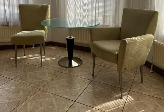 Image 1 of 2x Rolf Benz Stoelen + Tafel