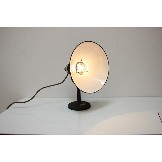Image 1 of Vintage metalen tafellamp, Tsjecho-Slowakije 1950
