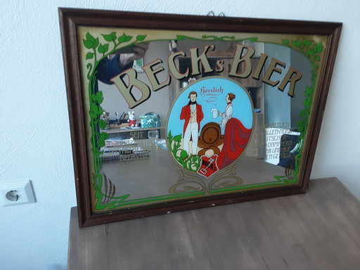 Vintage  Becks Bier Spiegel 