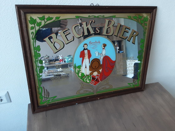 Image 1 of Vintage  Becks Bier Spiegel 