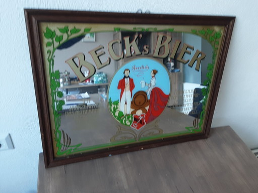 Vintage  Becks Bier Spiegel 