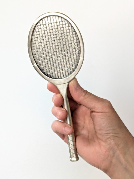 Image 1 of Tennis Racket Presse-papier | Verzilverd | Vintage