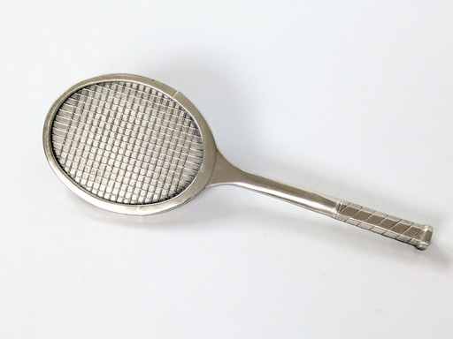 Tennis Racket Presse-papier | Verzilverd | Vintage