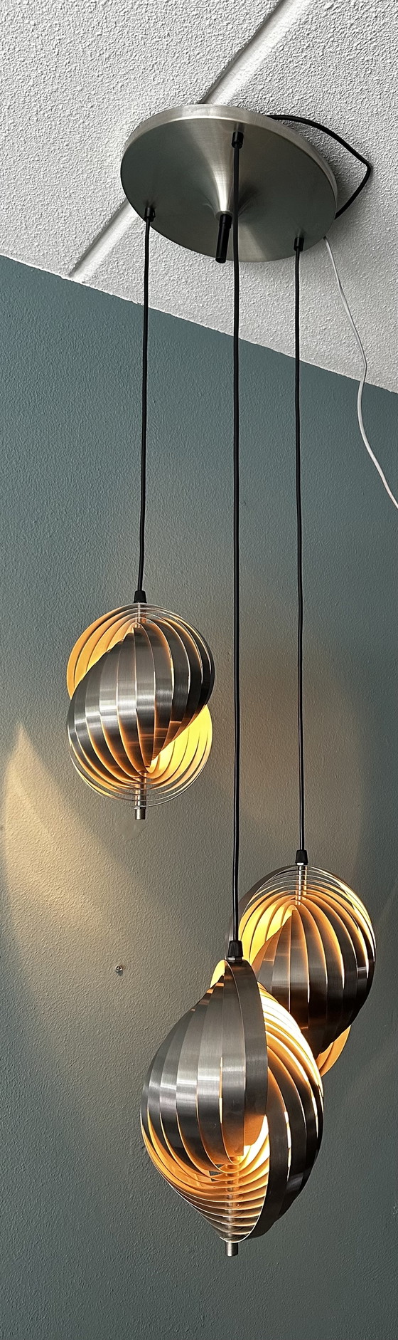 Image 1 of Vintage Space Age spiral hanglamp