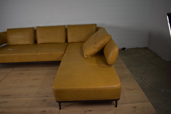 Image 1 of Lederen bank met elektrische zitdiepteverstelling Lederen hoekbank Sofa Hoekbank