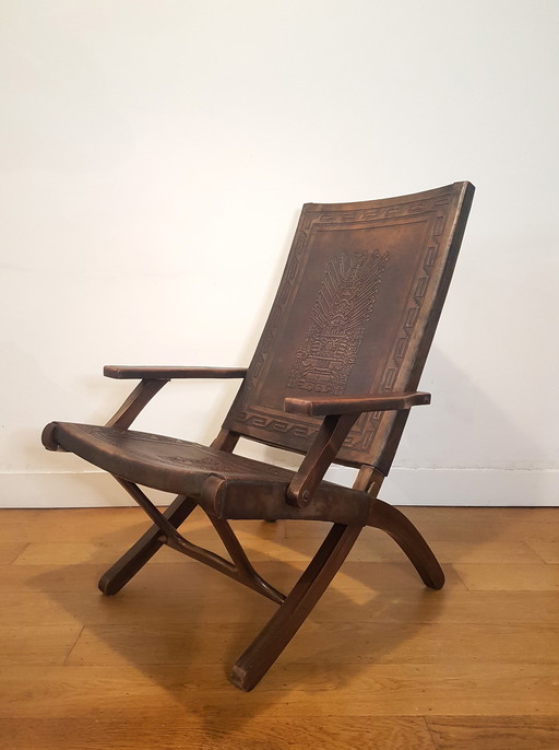 Brutalist folding chair van Angel Pazmino 1974