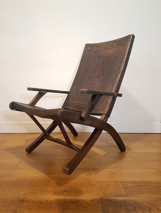 Image 1 of Brutalist folding chair van Angel Pazmino 1974