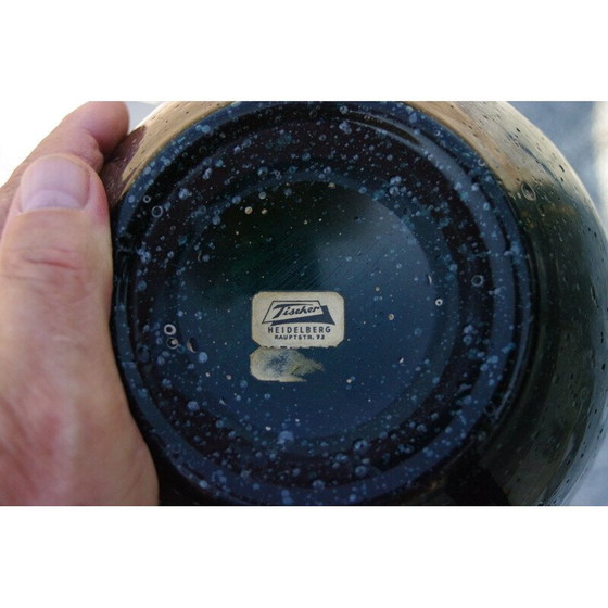 Image 1 of Vintage geblazen glazen vaas van Richard Sussmuth voor Tisher Heidelberg, Duitsland