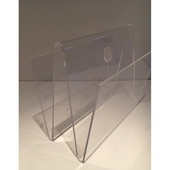 Image 1 of Vintage tijdschriftenrek van plexiglas, 1970