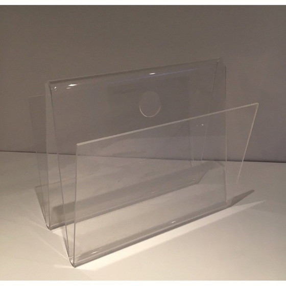 Image 1 of Vintage tijdschriftenrek van plexiglas, 1970