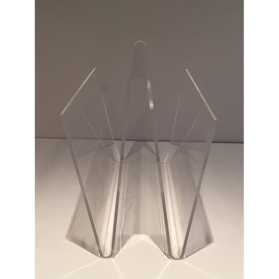 Image 1 of Vintage tijdschriftenrek van plexiglas, 1970