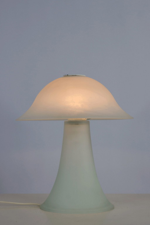 Vintage Glazen Mushroom Lamp