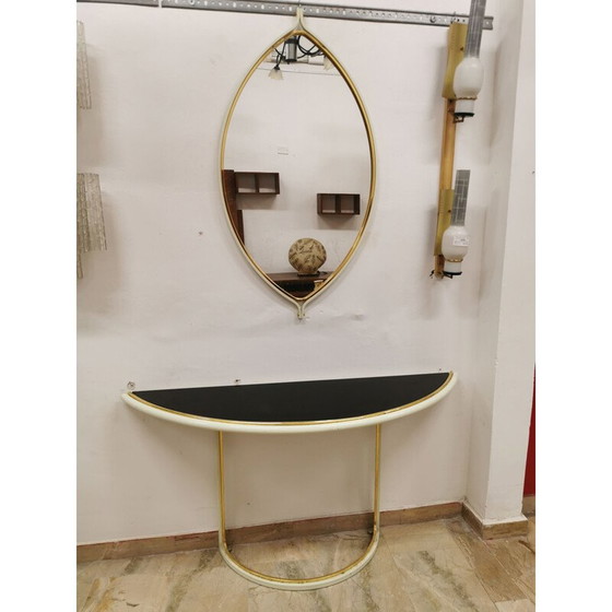 Image 1 of Vintage console met spiegel van Tommaso Barbi, Italië 1970