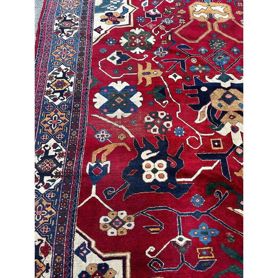 Image 1 of Vintage Ardebil vloerkleed van fluweel en katoen, Iran