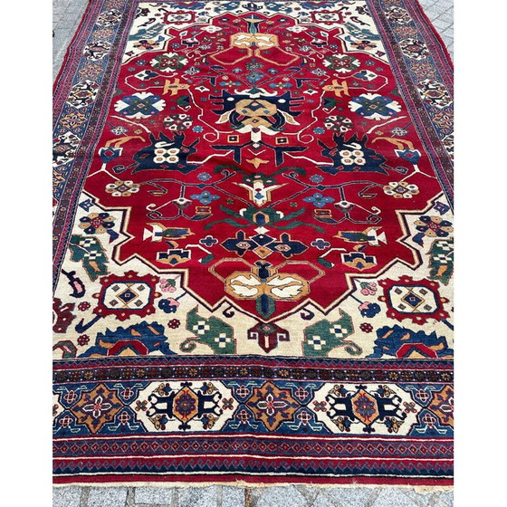 Image 1 of Vintage Ardebil vloerkleed van fluweel en katoen, Iran