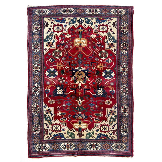 Image 1 of Vintage Ardebil vloerkleed van fluweel en katoen, Iran