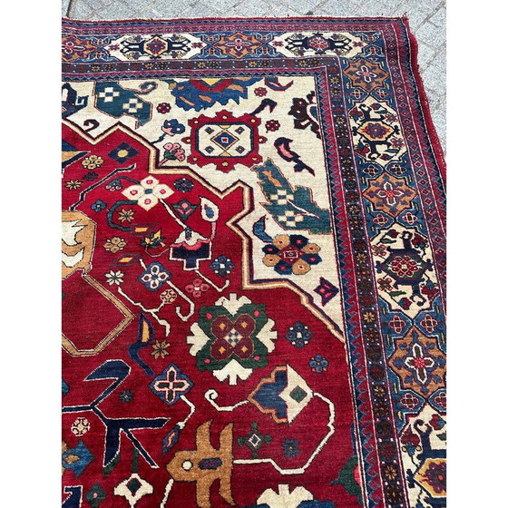 Image 1 of Vintage Ardebil vloerkleed van fluweel en katoen, Iran