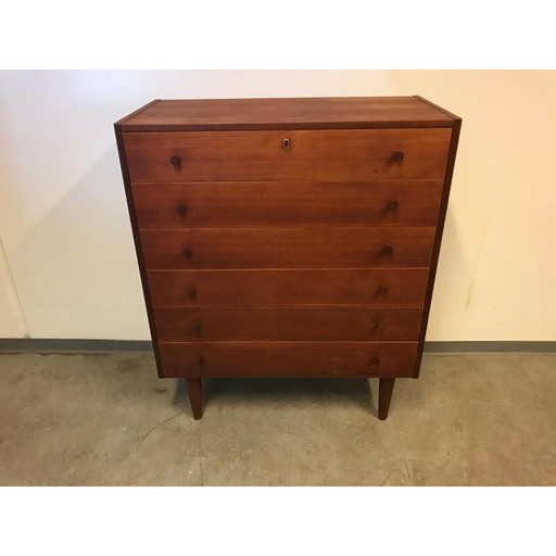 Deense vintage teakhouten ladekast, jaren 1960