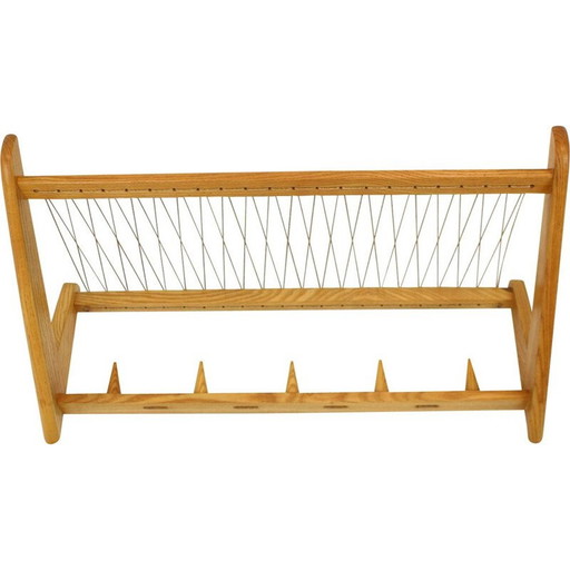 Mid century houten wandkapstok van Uluv, jaren 1960