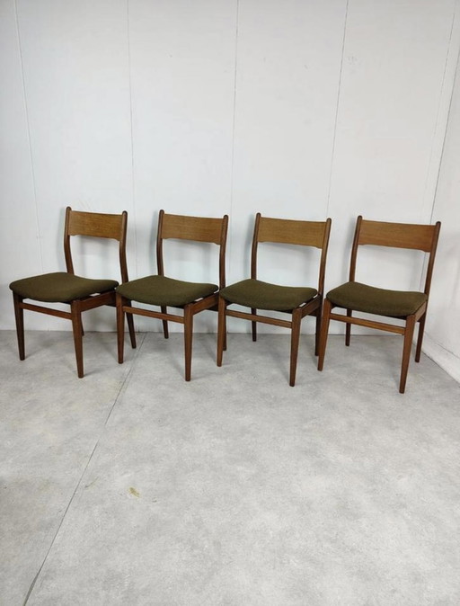 4x Vintage eetkamerstoelen