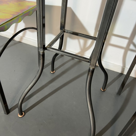 Image 1 of Bloomingdales tafel met stoelen '1980'