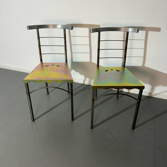 Image 1 of Bloomingdales tafel met stoelen '1980'