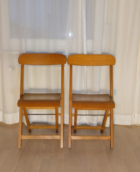 Image 1 of 2 Vouwstoelen Vouwstoel Beuken 50s Mid Century Vintage Uk3Aeb