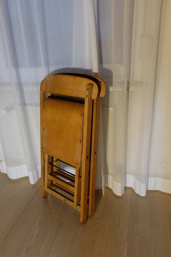 Image 1 of 2 Vouwstoelen Vouwstoel Beuken 50s Mid Century Vintage Uk3Aeb