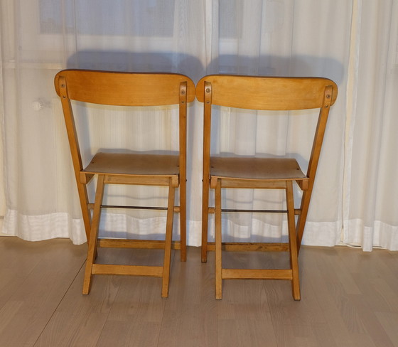 Image 1 of 2 Vouwstoelen Vouwstoel Beuken 50s Mid Century Vintage Uk3Aeb