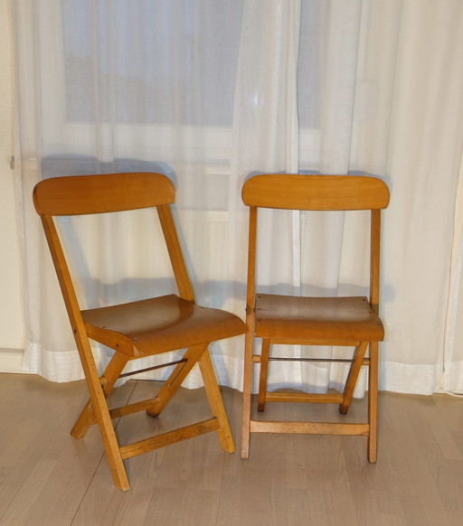 2 Vouwstoelen Vouwstoel Beuken 50s Mid Century Vintage Uk3Aeb